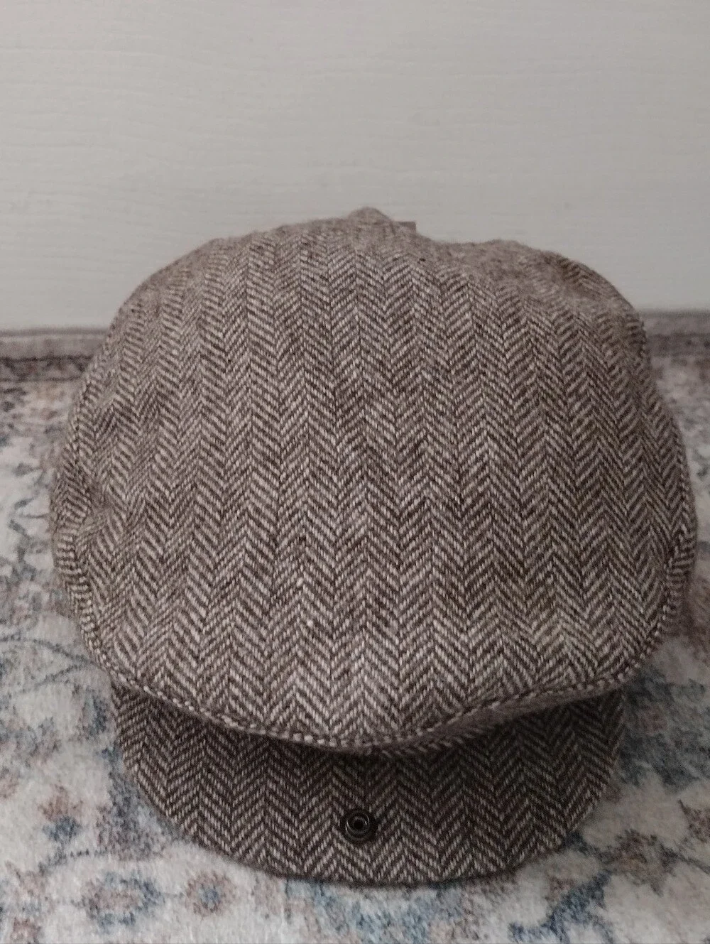 Dockers Brown Herringbone Newsboy Cap